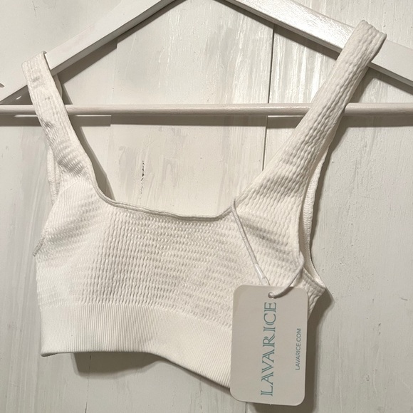 LAVARICE White Swim / Bra Top NWT XS/S - Picture 2 of 10